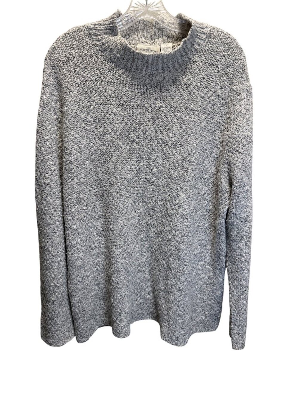 Nordstrom Women's Gray Textured Knit Sweater Size Large